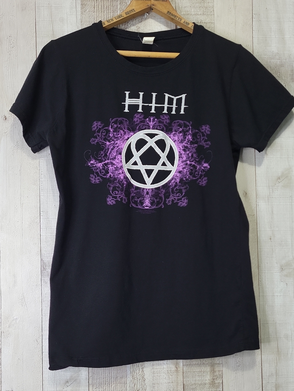 Vintage HIM Band Tshirt. Size XL. **Damaged Hem.